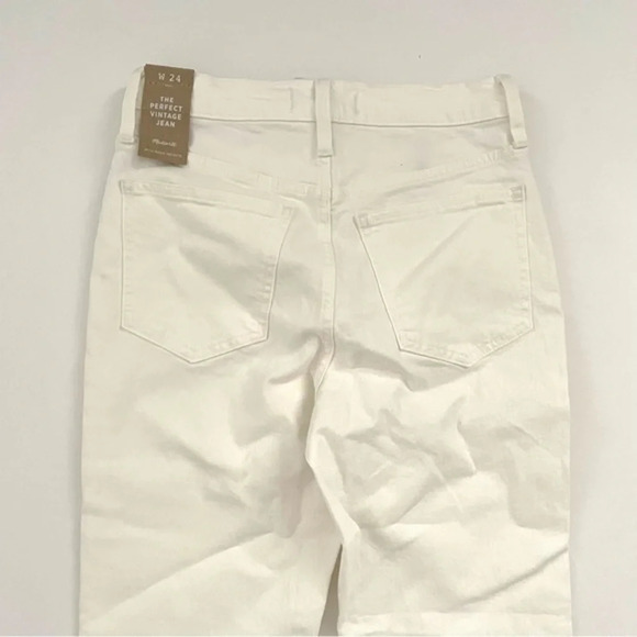 New Madewell The High Rise Perfect Vintage Jean Tile White 24 - Picture 4 of 12